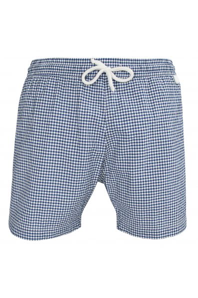 Montauk 701 - Vichy | Maillot Short de bain homme carreaux bleu noir et blanc