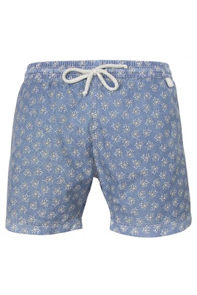 Montauk 815 - Palmier washed | Maillot Short de bain homme bleu