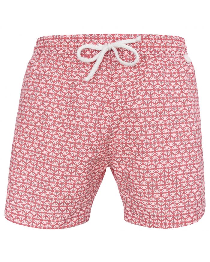 Montauk 306 - Optical | Maillot Short de bain homme rouge rose et blanc